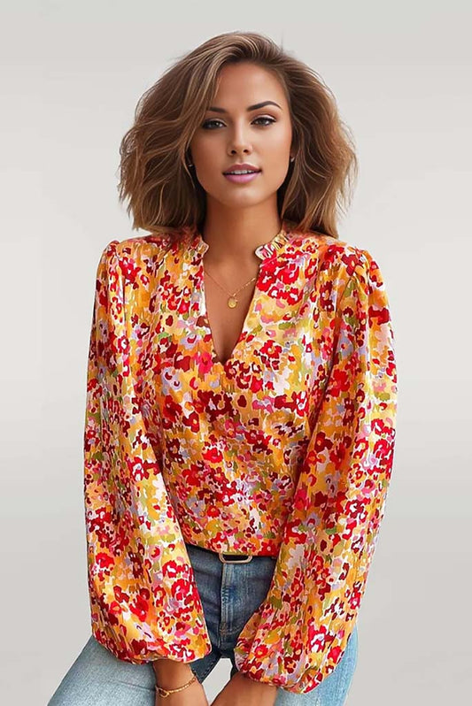 Lorelei Floral Balloon Sleeve Blouse