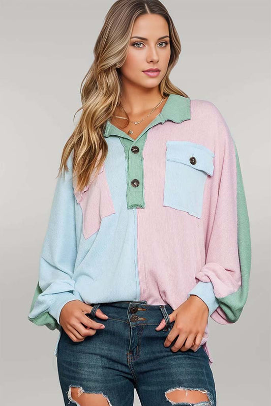 Nadine Long Sleeve Buttoned Blouse