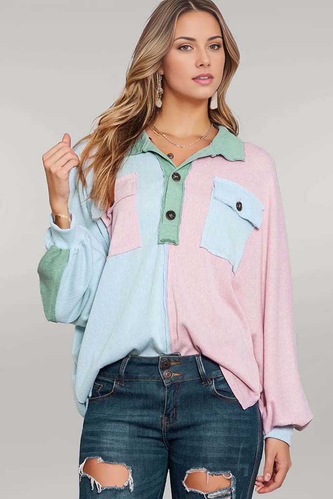 Nadine Long Sleeve Buttoned Blouse