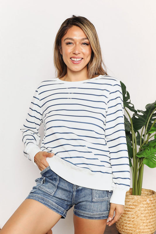 Venetian Striped Long Sleeve Top