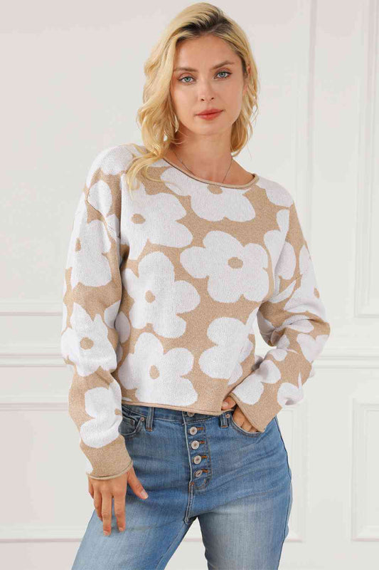 Blossom Floral Round Neck Sweater