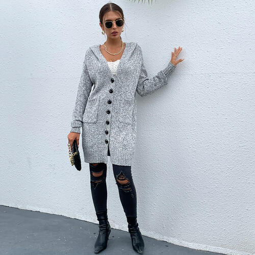 Hanna Button Front Hooded Cardigan