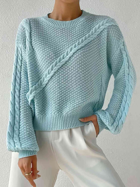 Paulina Round Neck Dropped Shoulder Sweater