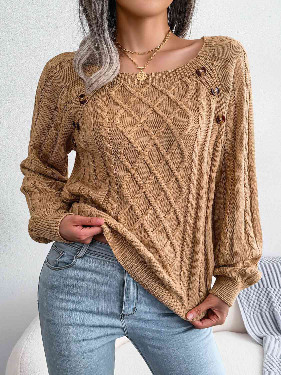 Autumn Forever Cable-Knit Sweater