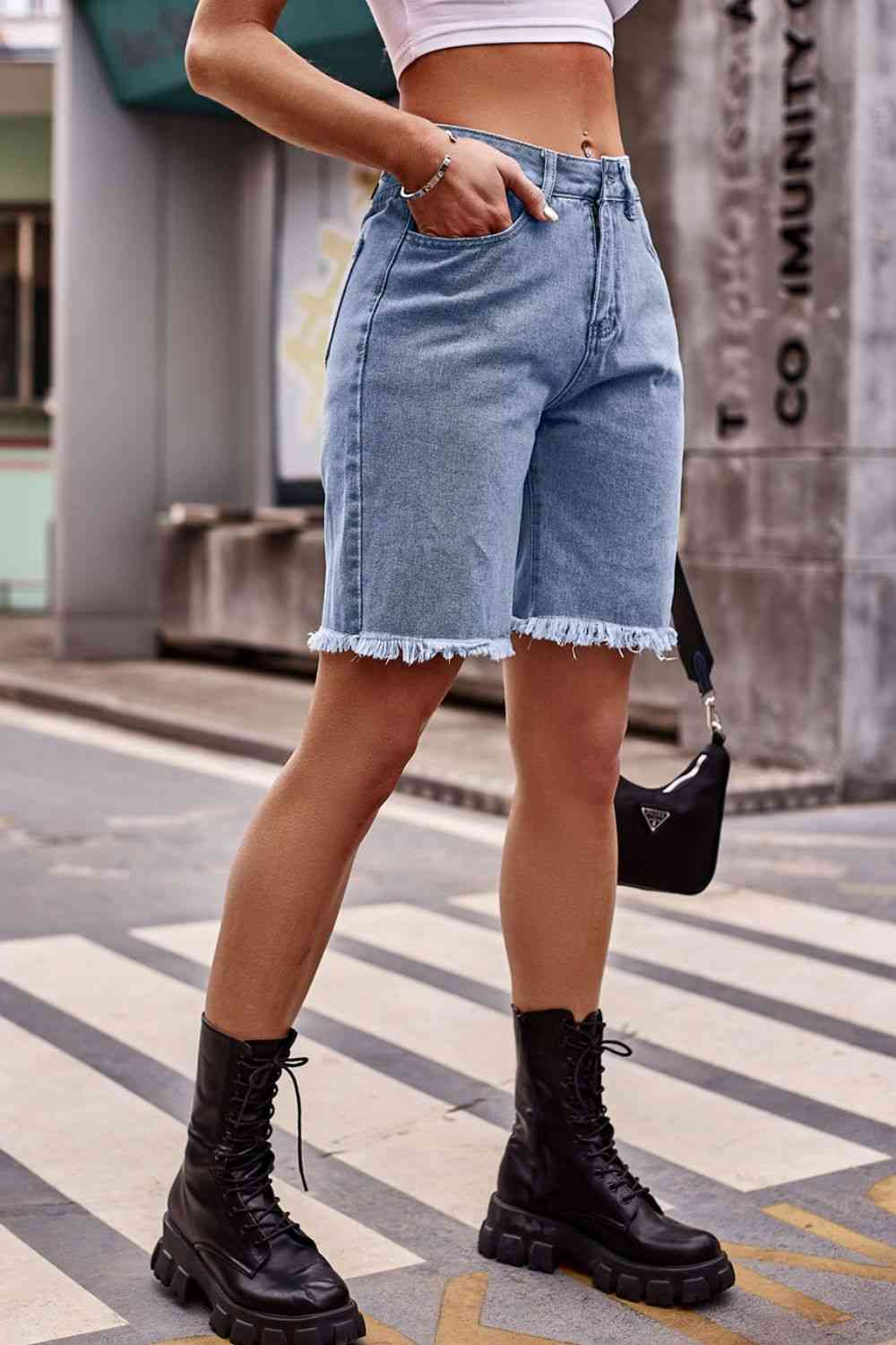 Melissa Raw Hem Denim Shorts