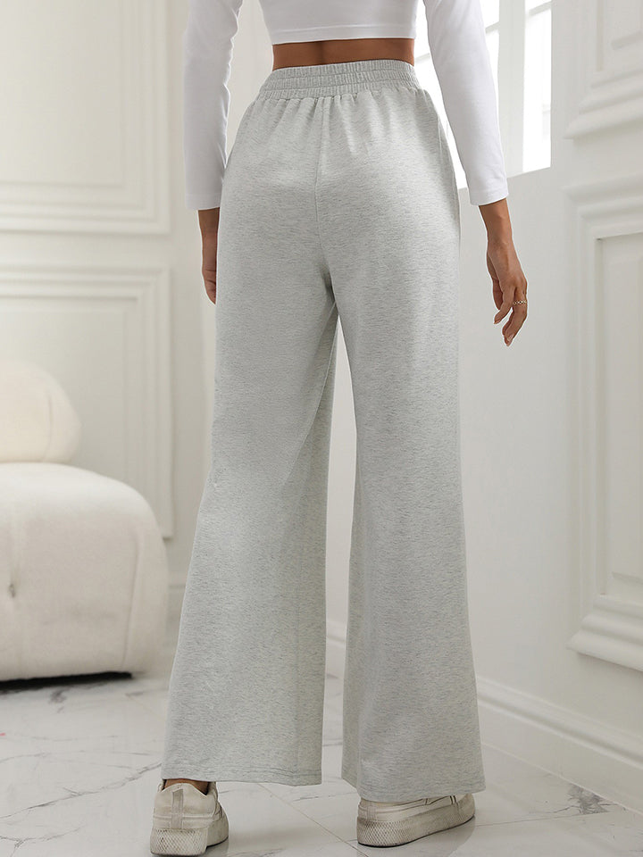 Trendy V-Waist Wide Leg Pants