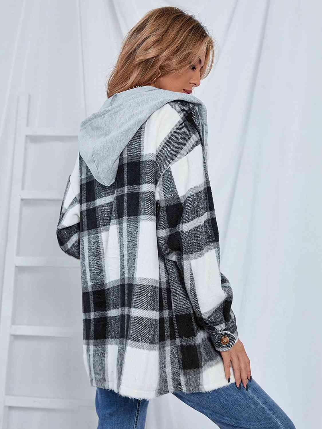 Love The Outdoors Plaid Hooded Jacket