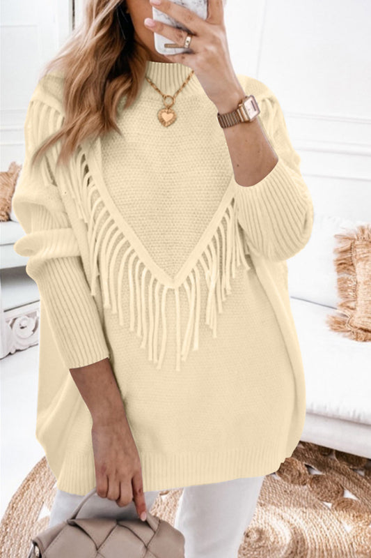 Empowering Fringe Detail Sweater