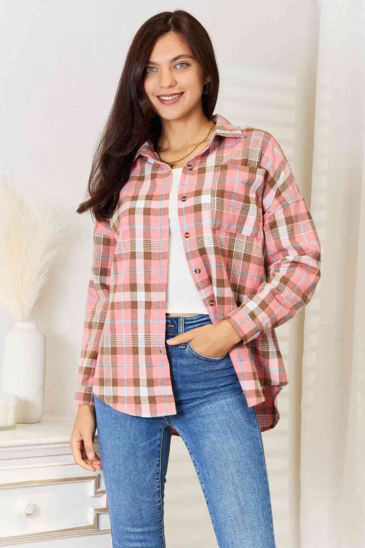 Kendra Plaid Long Sleeve Button-Up Shirt