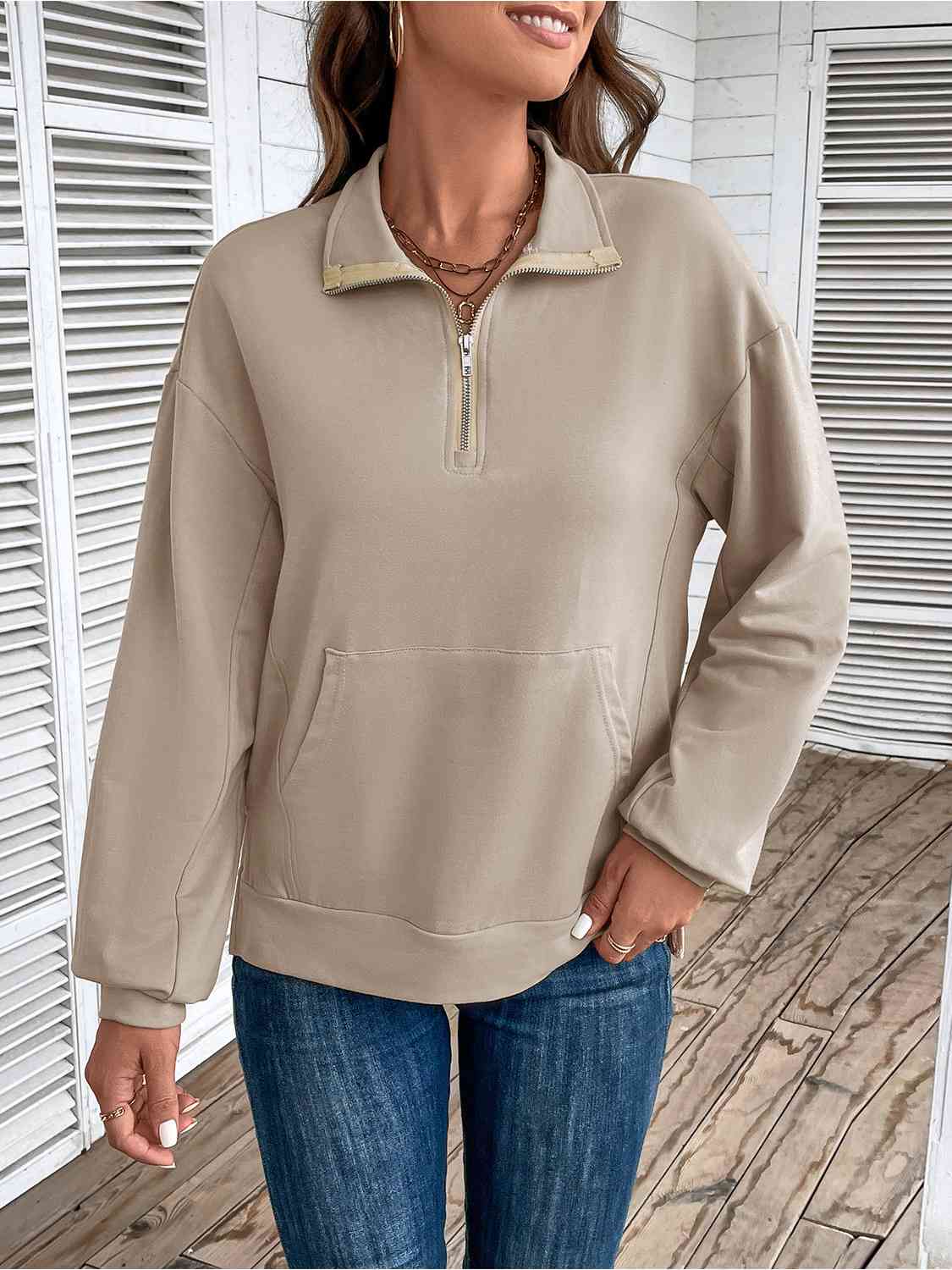 Aspyn Half Zip Sweatshirt