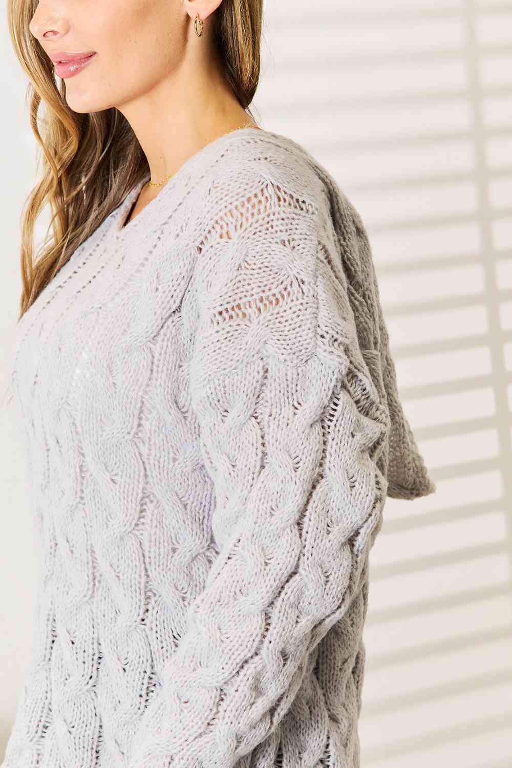 Isabelle Cable-Knit Hooded Sweater