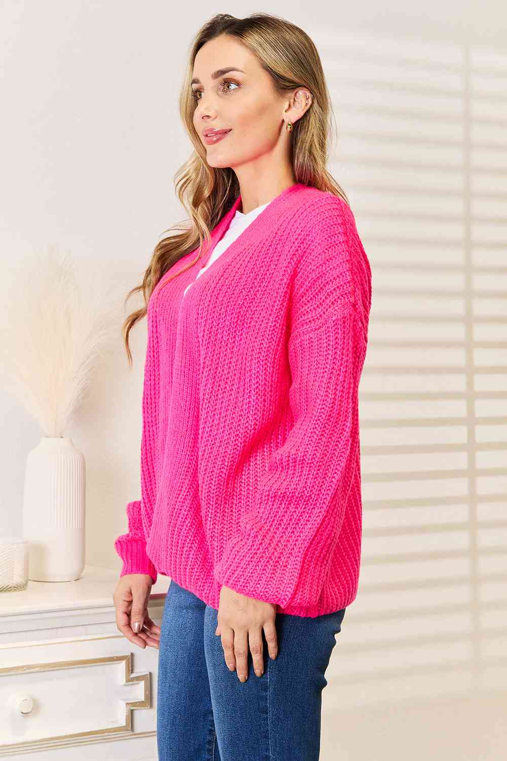 Here For It Rib-Knit Cardigan