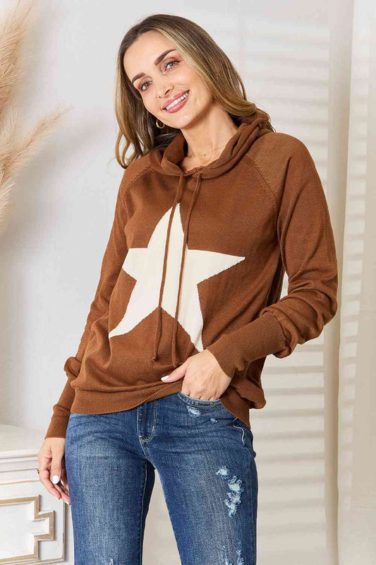 Eyes On The Star Graphic Hooded Sweater