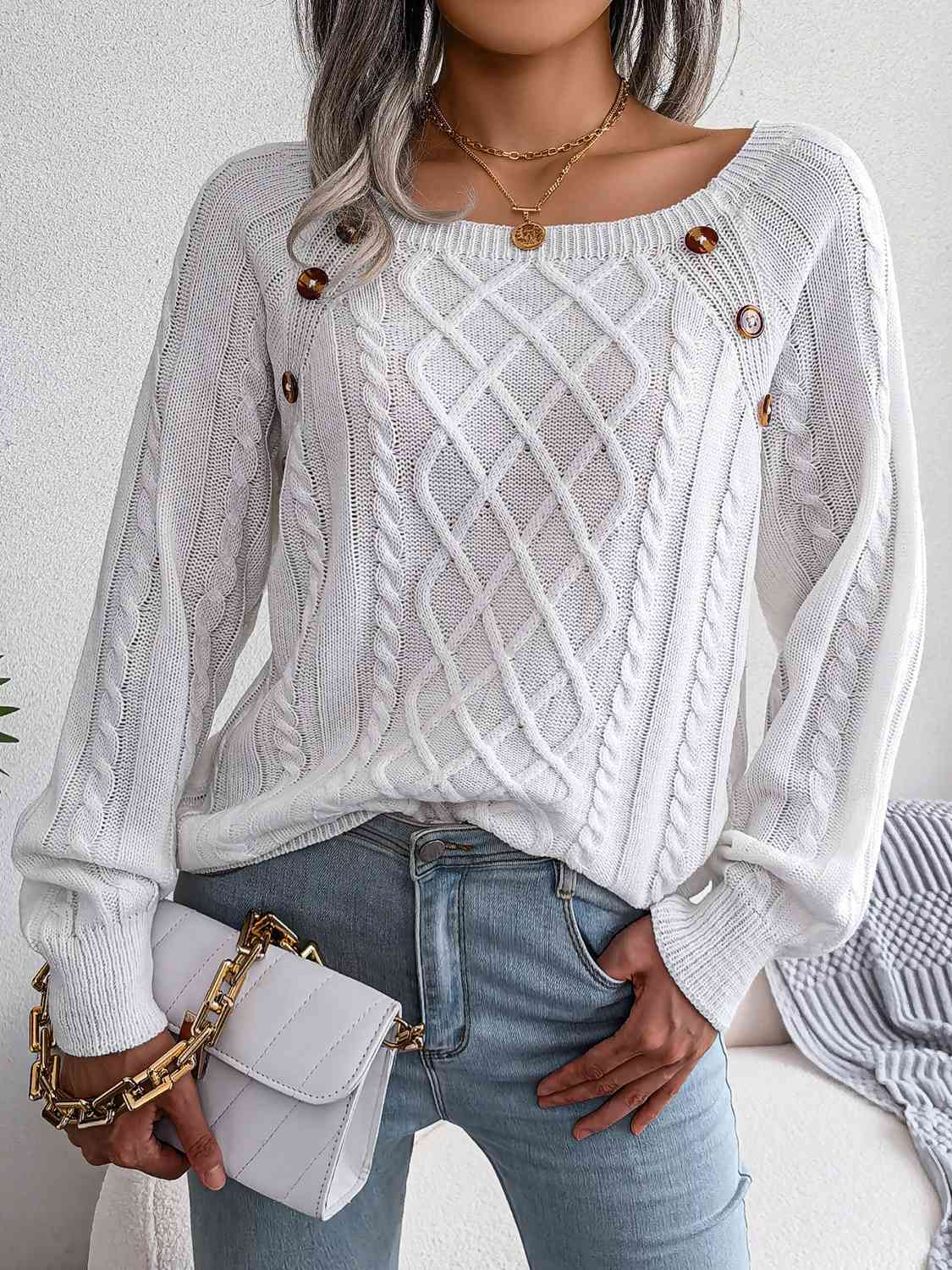 Autumn Forever Cable-Knit Sweater