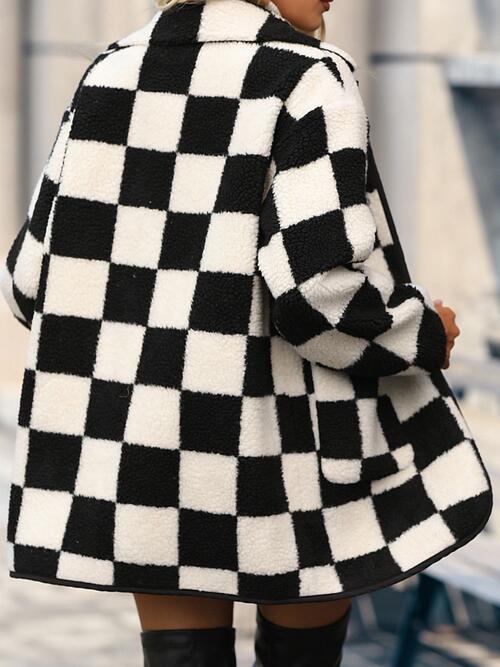 Oaklyn Checkered Button Front Coat