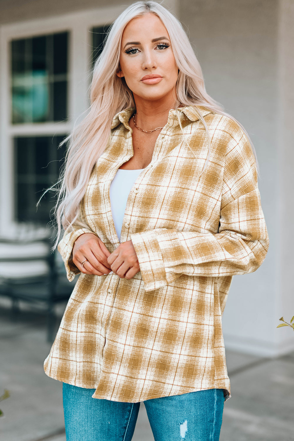 Harvest Pastel Plaid Shacket