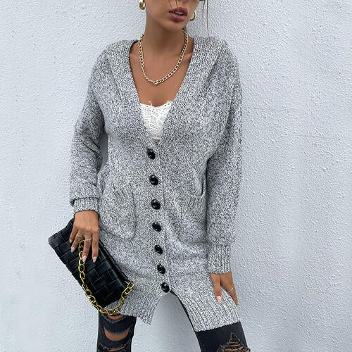 Hanna Button Front Hooded Cardigan