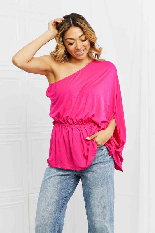 Love Always One Shoulder Blouse