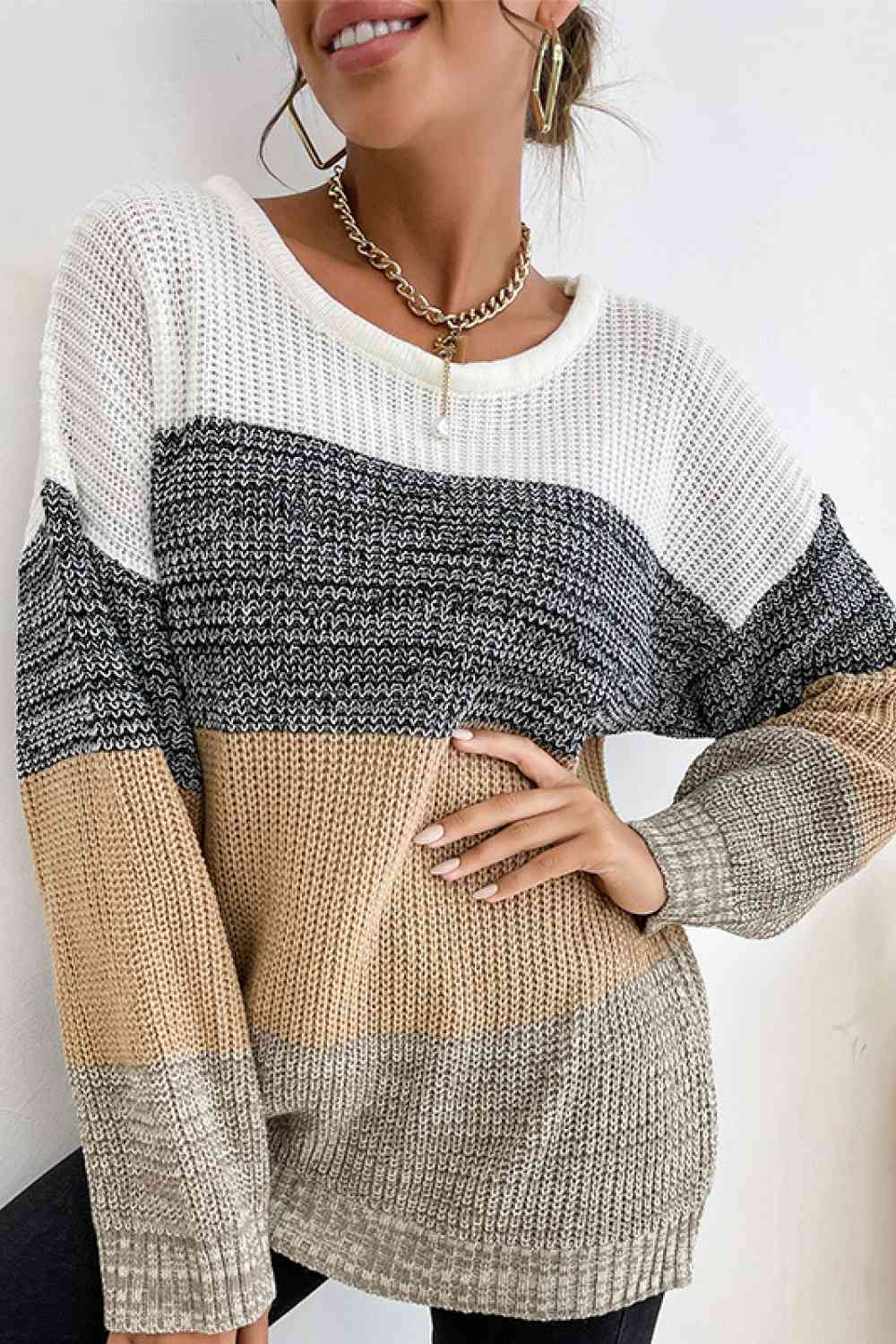 Emmie Striped Long Sleeve Sweater