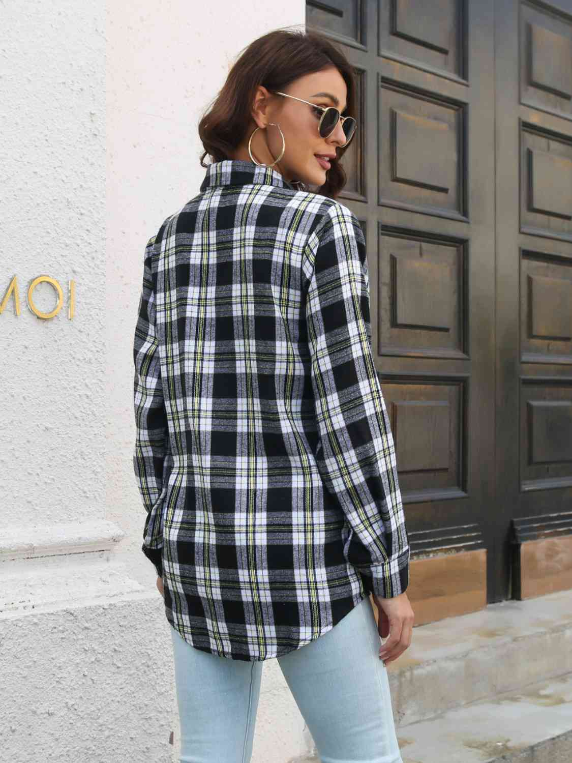 Nature Plaid Buttoned Shirt