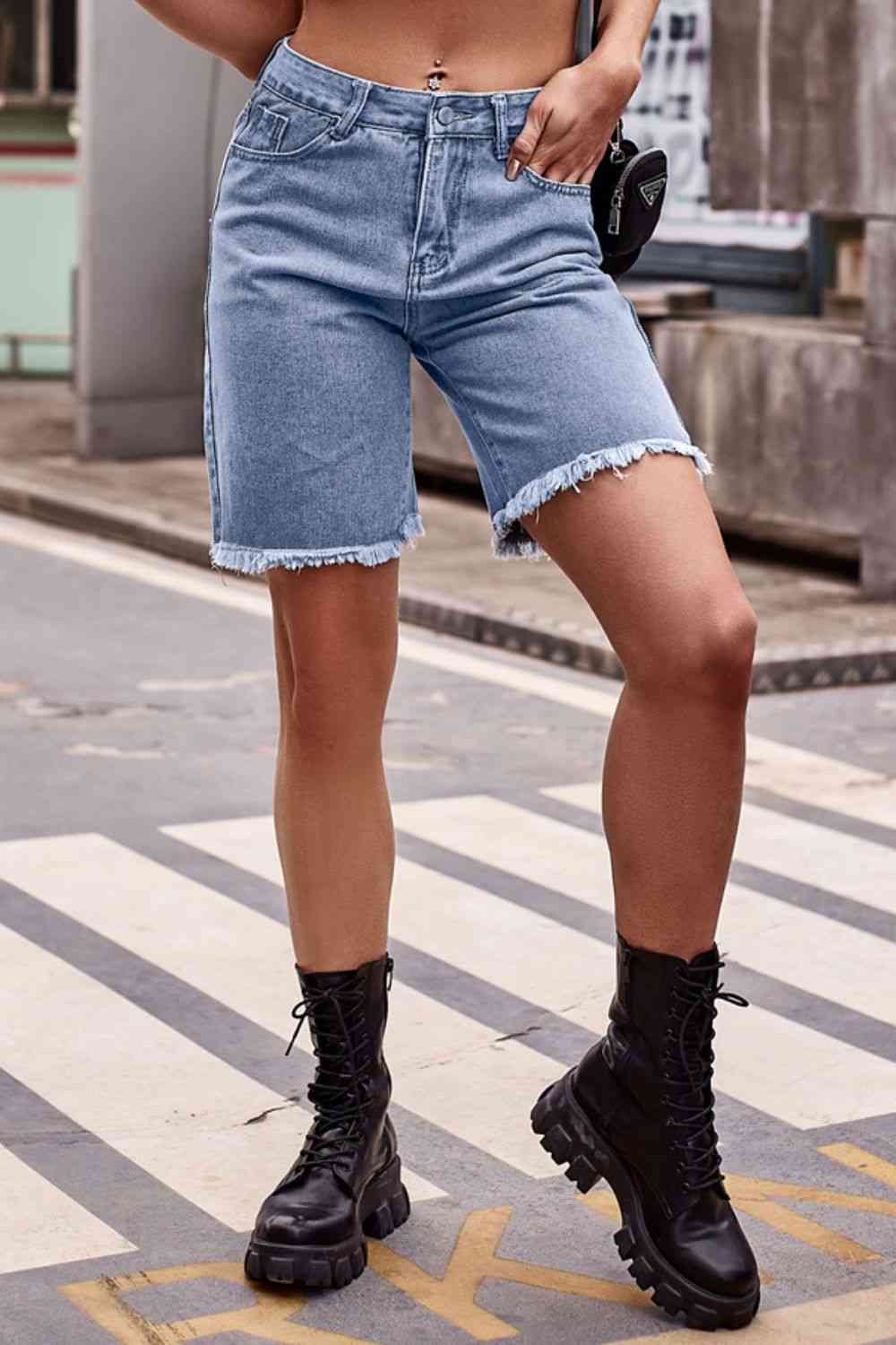 Melissa Raw Hem Denim Shorts