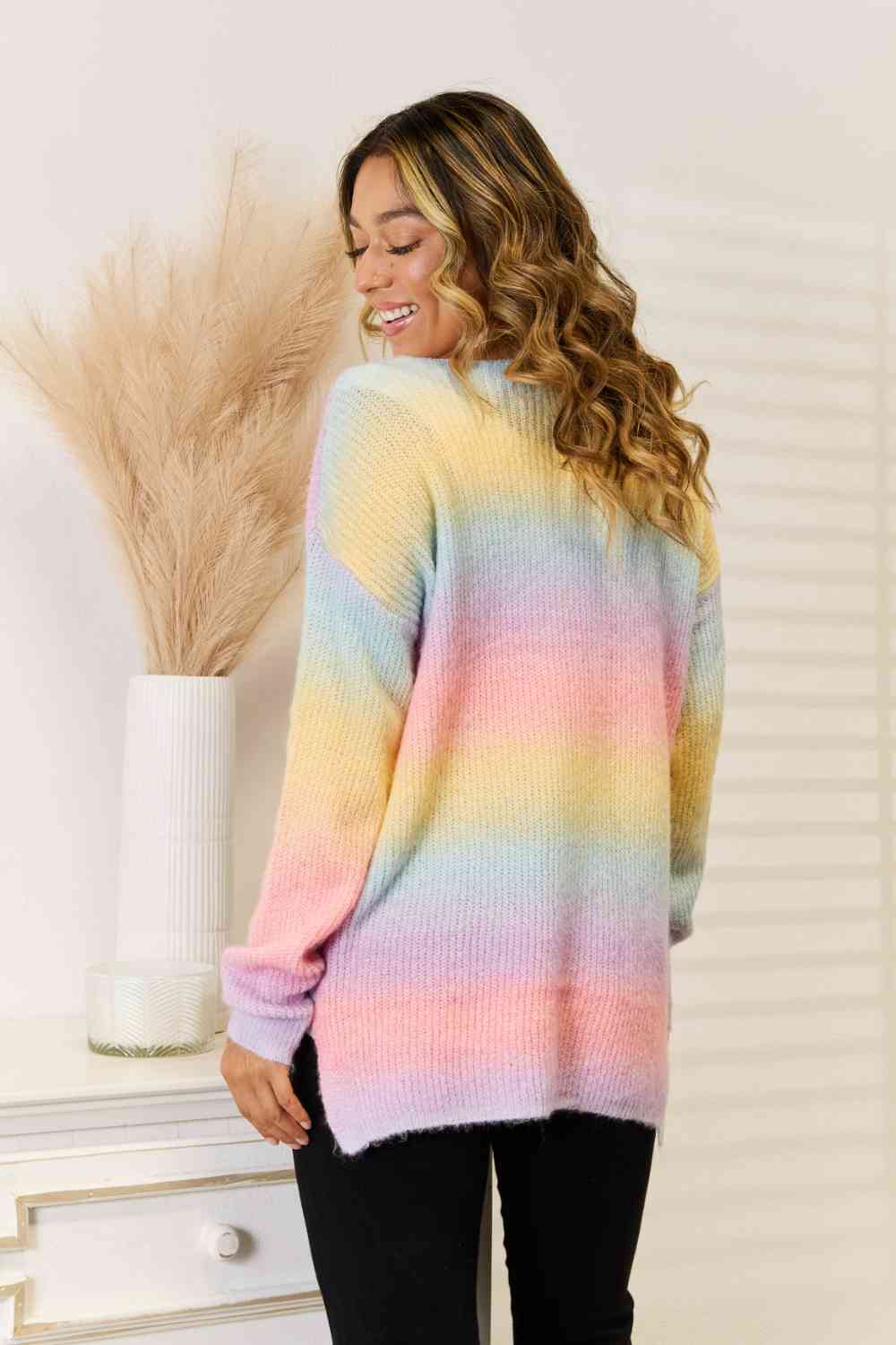 Vibrant V-Neck Sweater