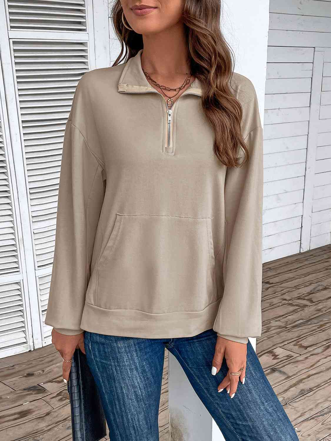 Aspyn Half Zip Sweatshirt