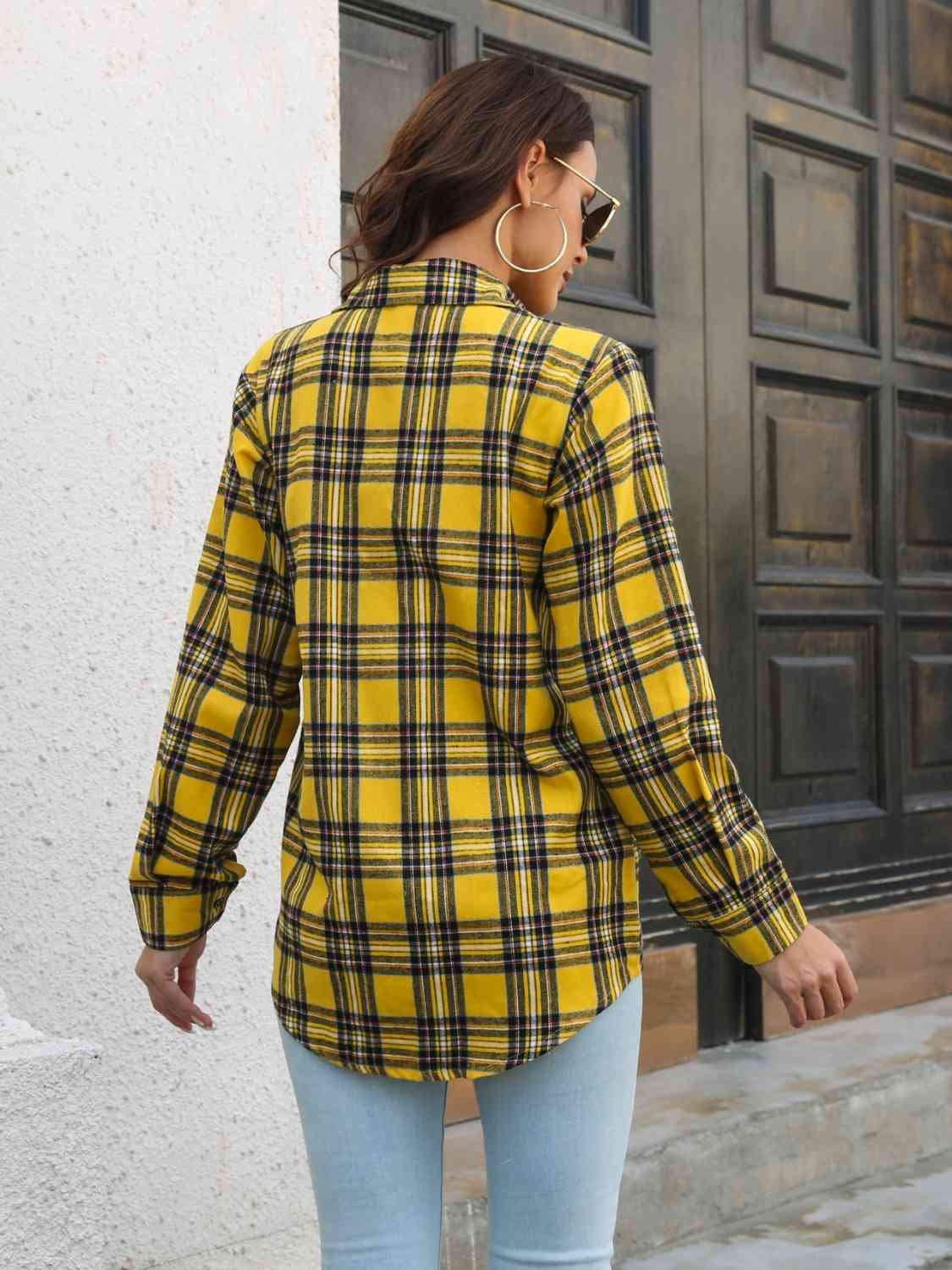 Nature Plaid Buttoned Shirt