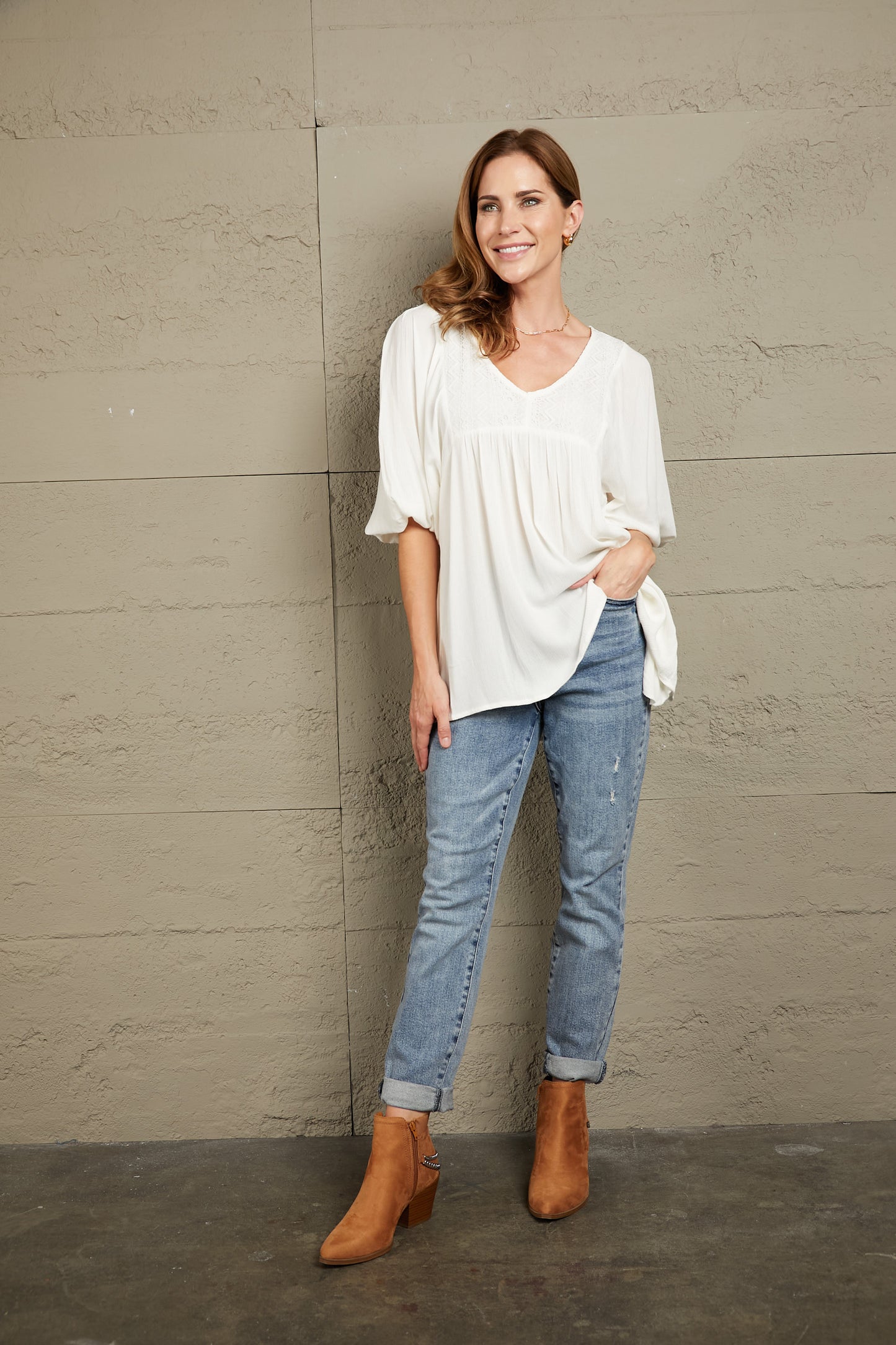 Tell Me About It V-Neck Blouse