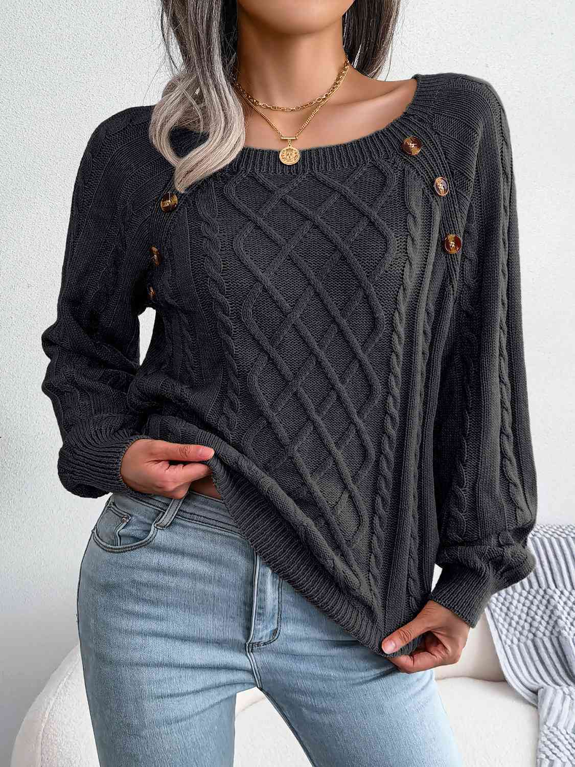 Autumn Forever Cable-Knit Sweater