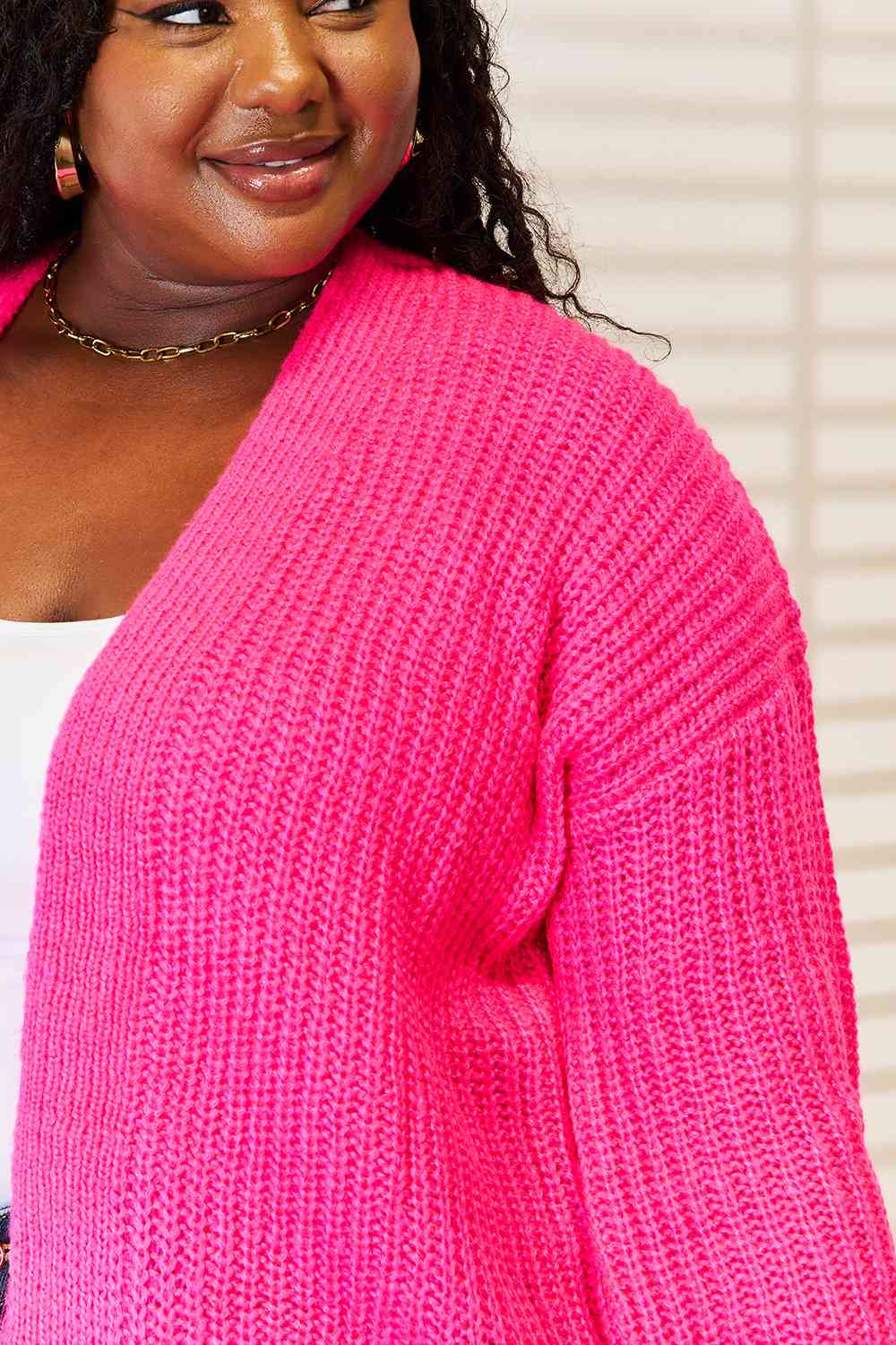 Here For It Rib-Knit Cardigan