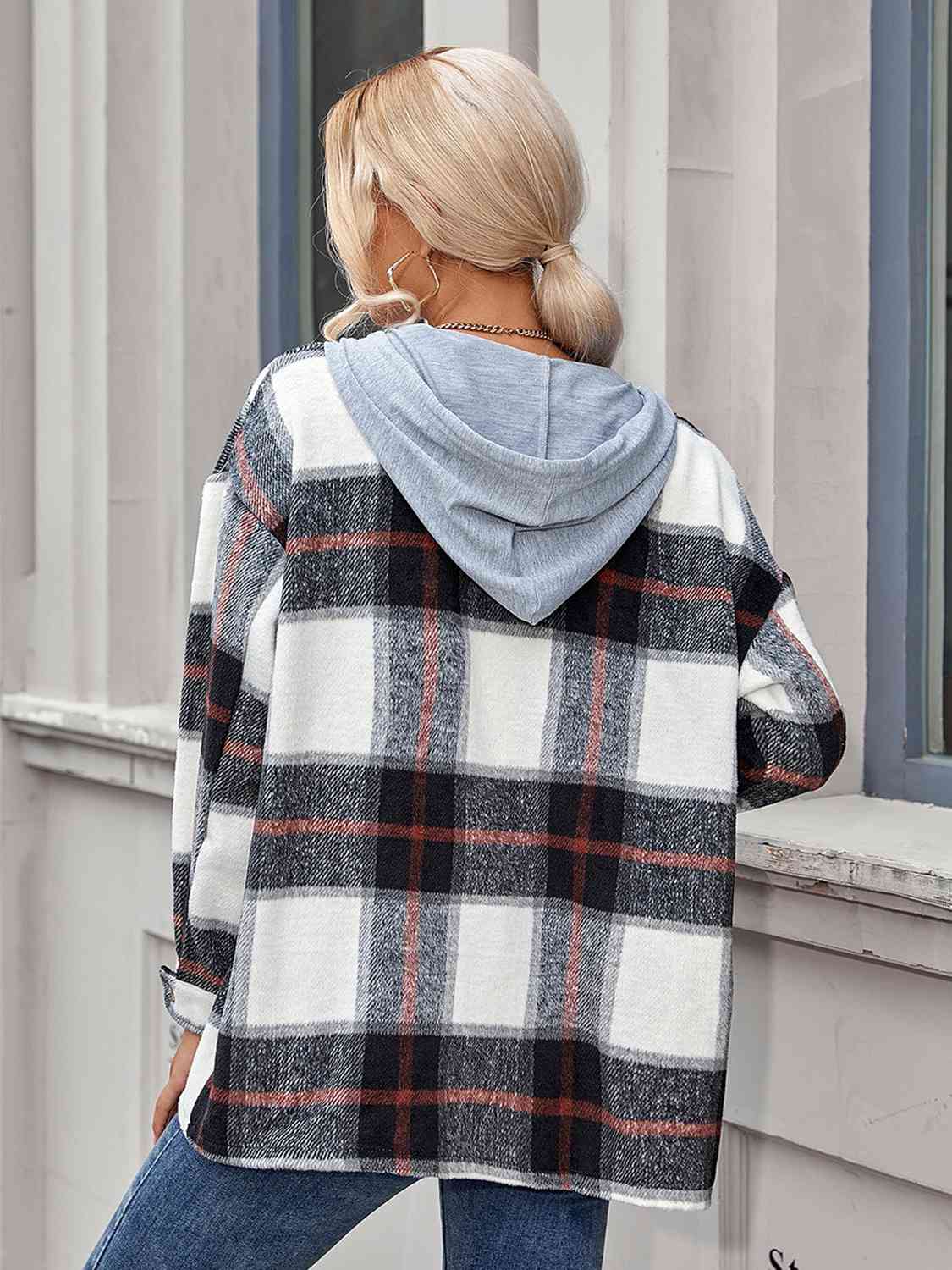 Love The Outdoors Plaid Hooded Jacket