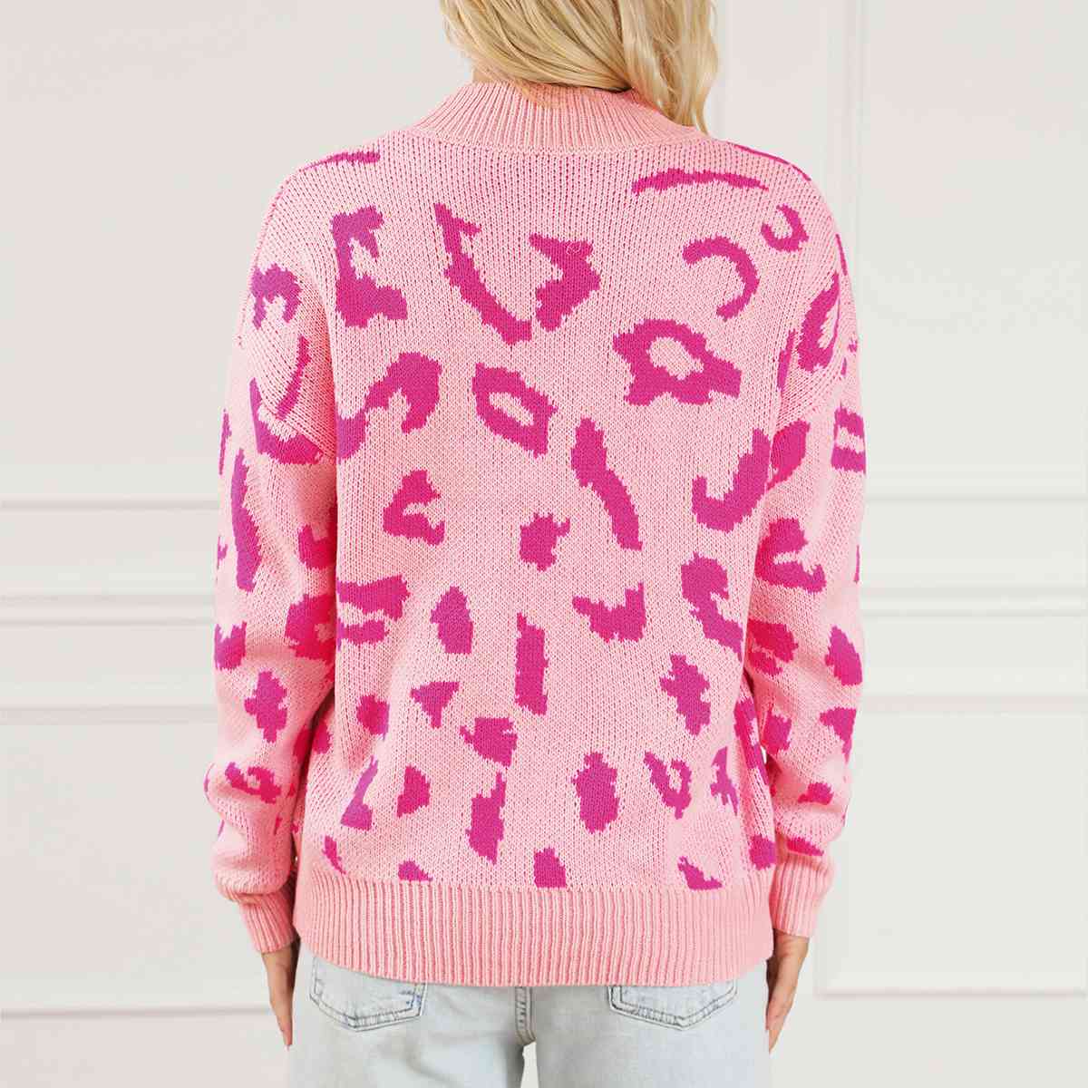 Noa Round Neck Leopard Sweater